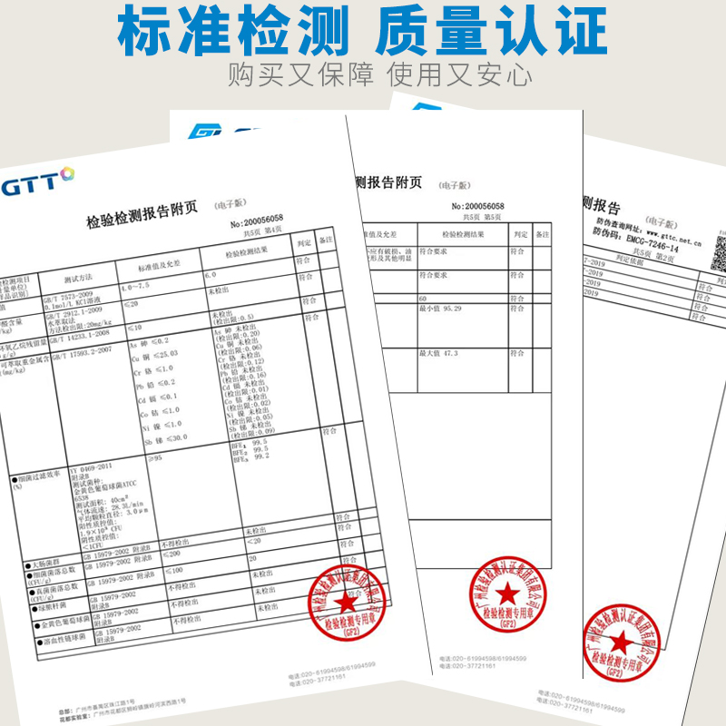 口罩检验合格证书