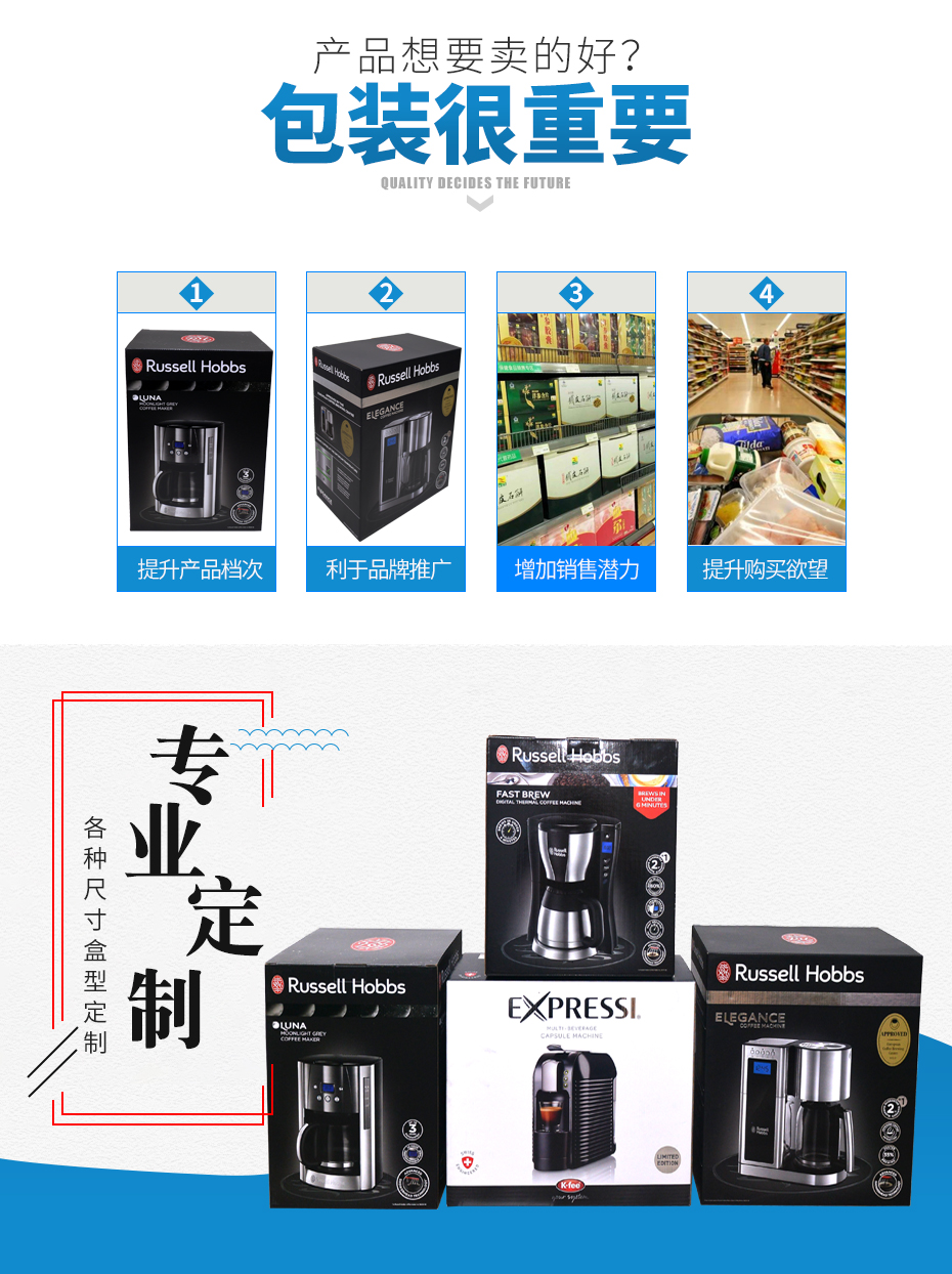咖啡机彩箱世纪注册定制
