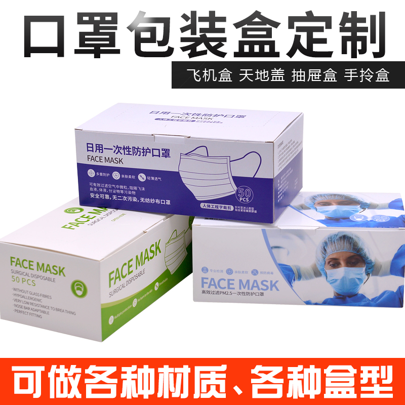 口罩世纪注册彩盒，防护口罩世纪注册盒