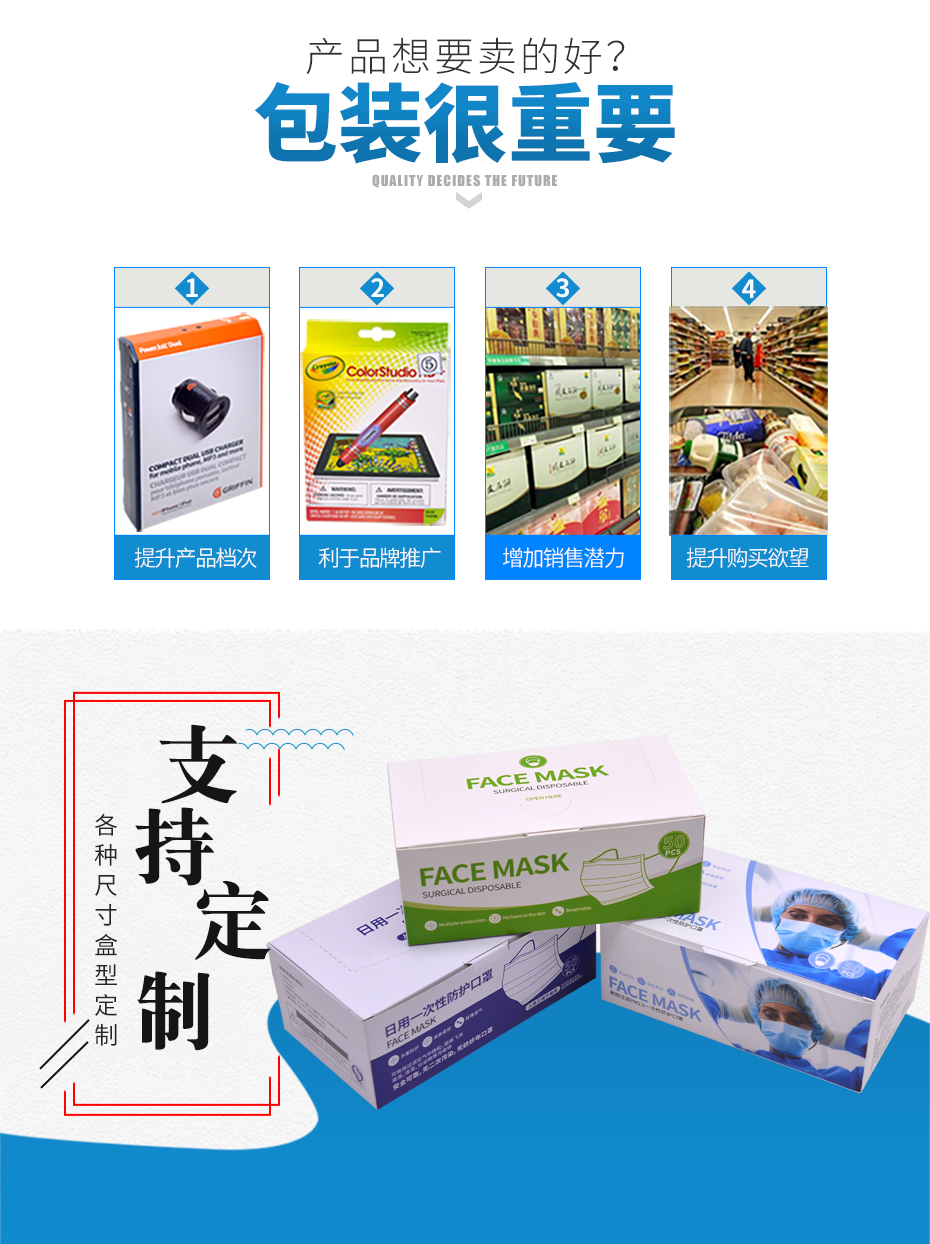 防护产品世纪注册彩盒定制