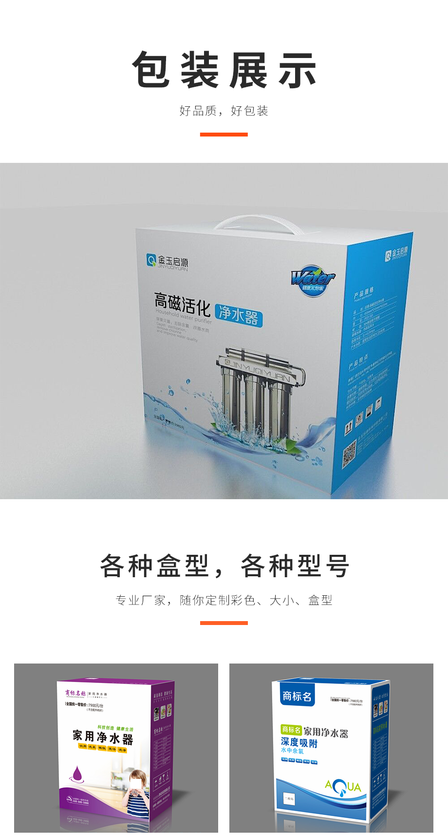 净水器世纪注册箱定制