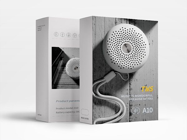 迷你蓝牙智能音箱世纪注册彩盒设计定制