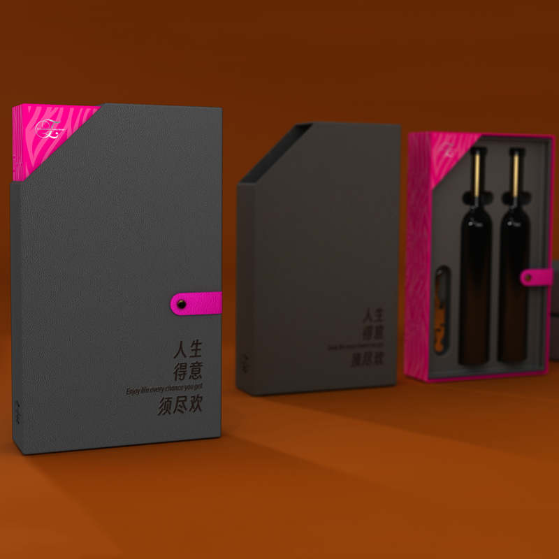 葡萄酒瓦楞纸盒或红酒世纪注册礼盒