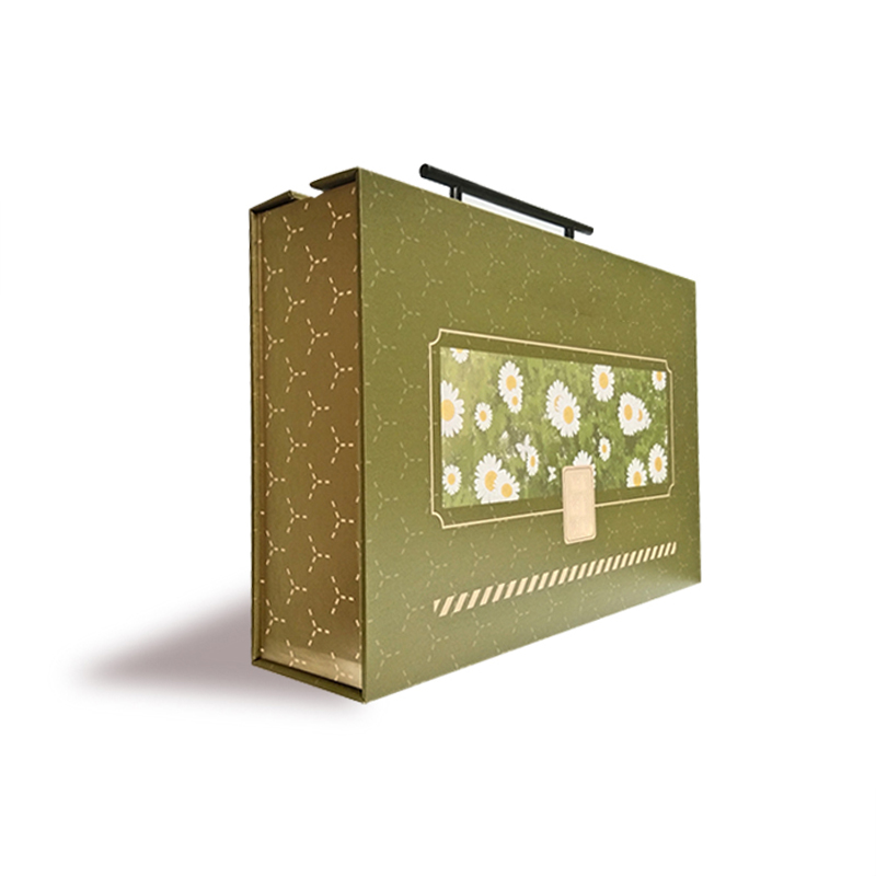 绿色沐鸣2注册礼盒磁吸手提礼品盒定制
