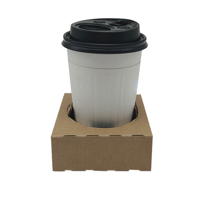 瓦楞纸杯托外卖奶茶咖啡杯架打包1杯装