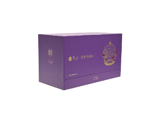 紫色世纪注册礼盒磁吸对开世纪注册礼品盒
