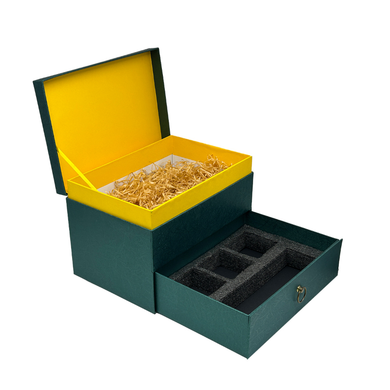 两层化妆品茶酒餐具世纪注册节日礼品盒